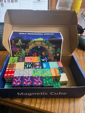 Magnetic World 48pc Cube Blocks STEM Kids Toy Minecraft